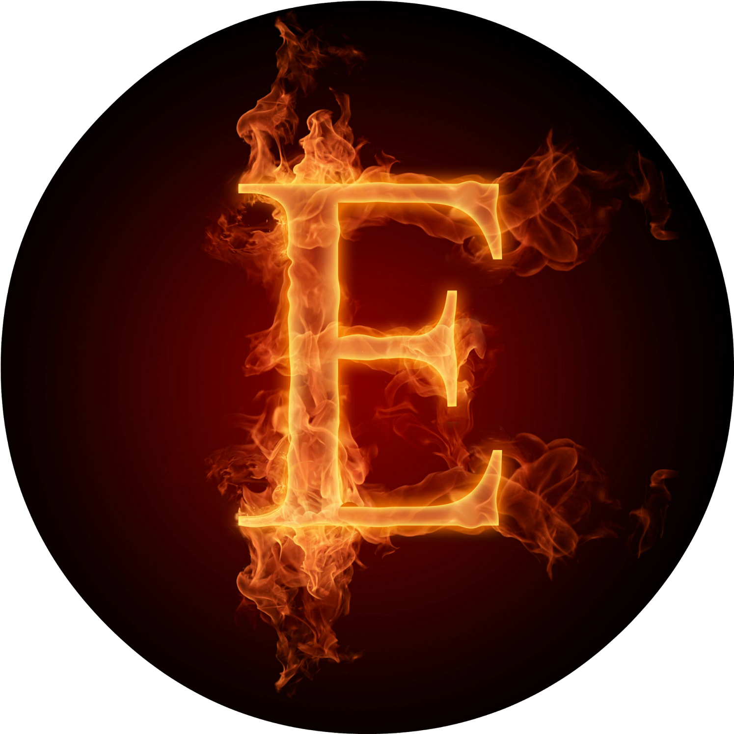 Flaming Letter E