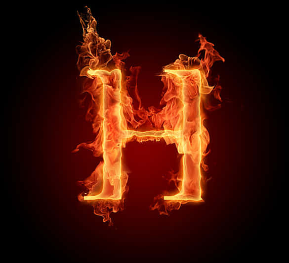 Flaming_ Letter_ H