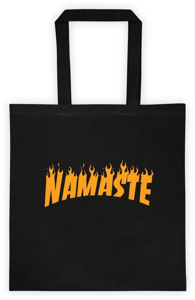 Flaming Namaste Tote Bag