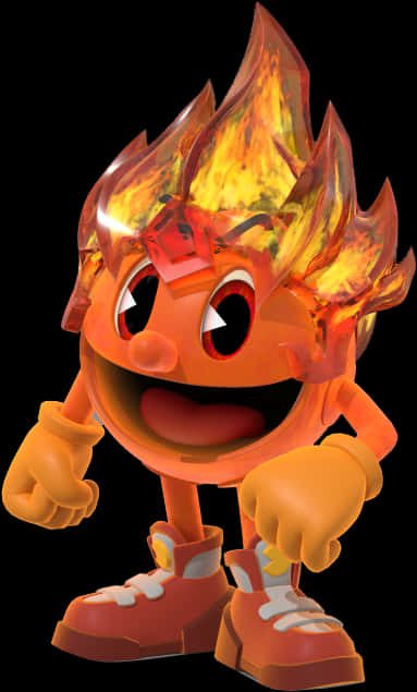 Flaming_ Pacman_ Character