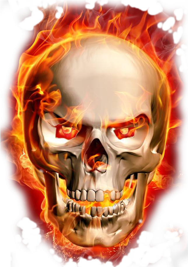 Flaming Skull Artwork