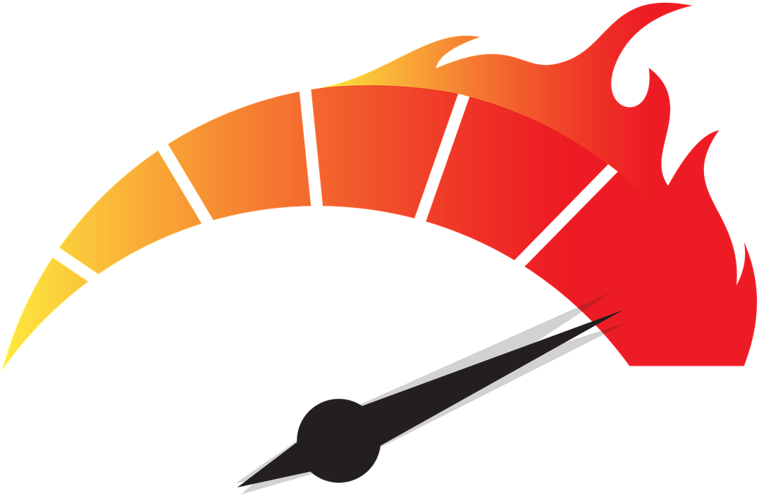 Flaming Speedometer Graphic