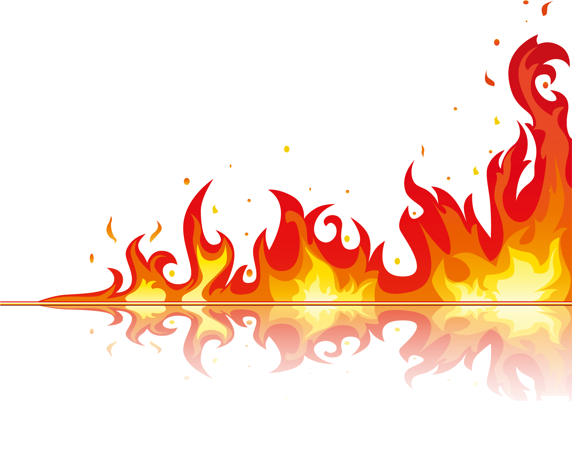 Flaming Wave Vector Art