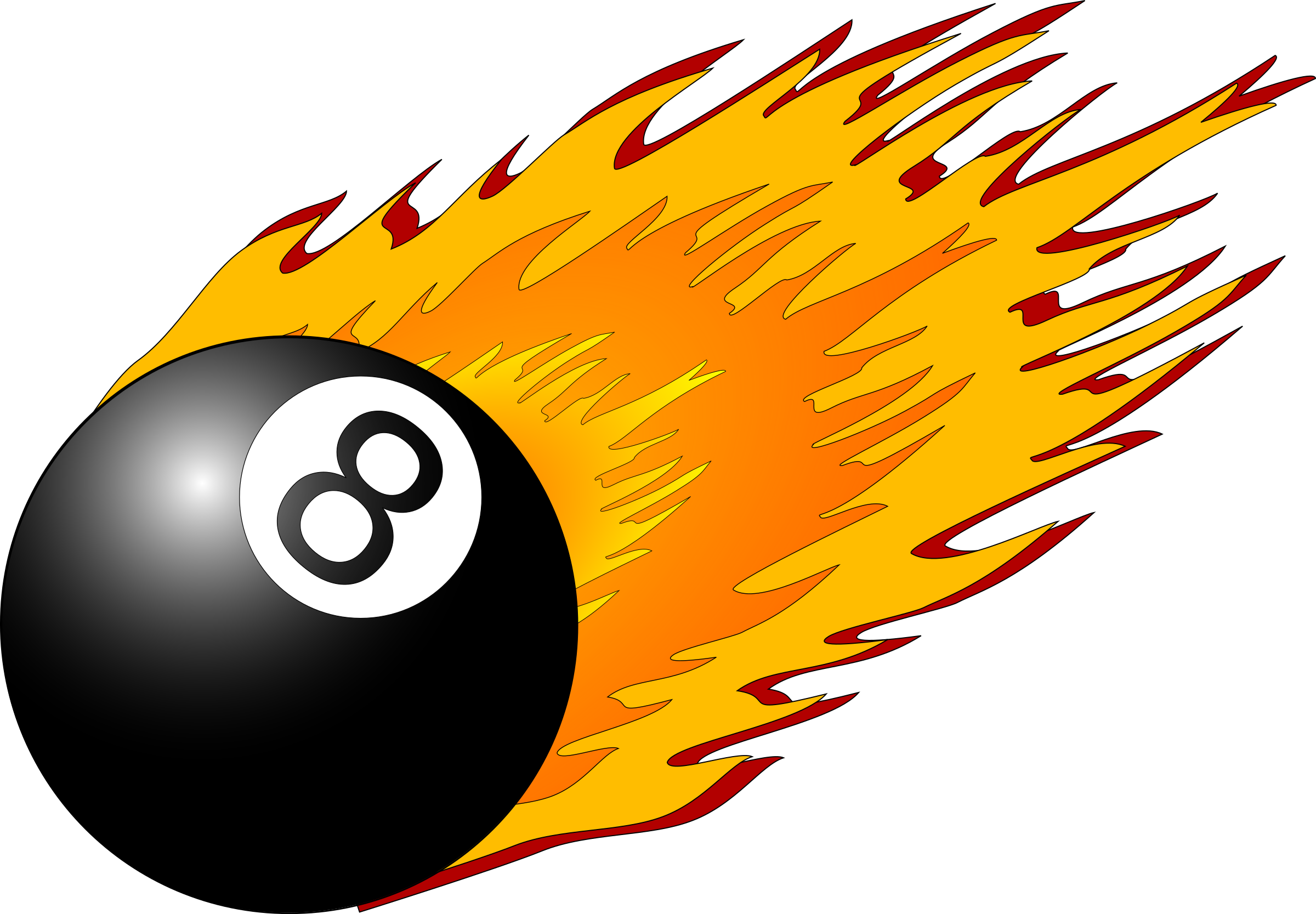 Flaming8 Ball Pool Graphic