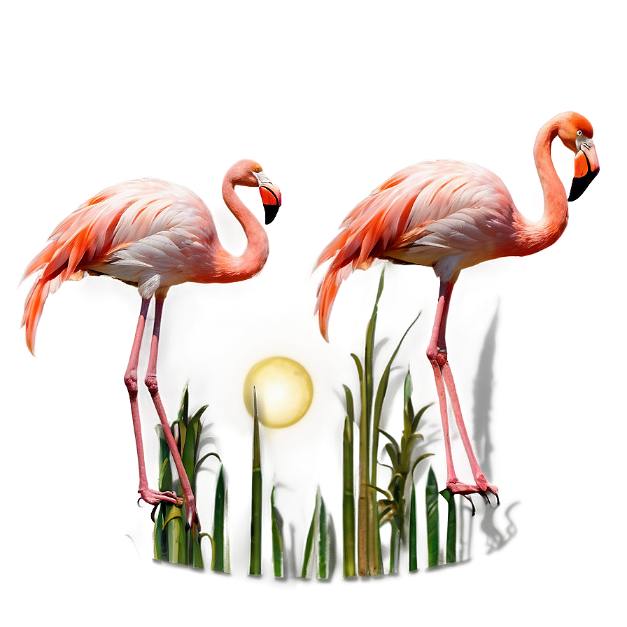 Flamingo And Moonlight Png 88