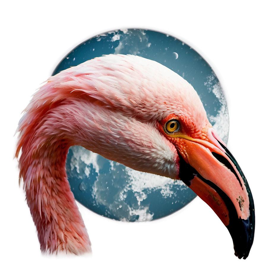 Flamingo And Moonlight Png Okm2