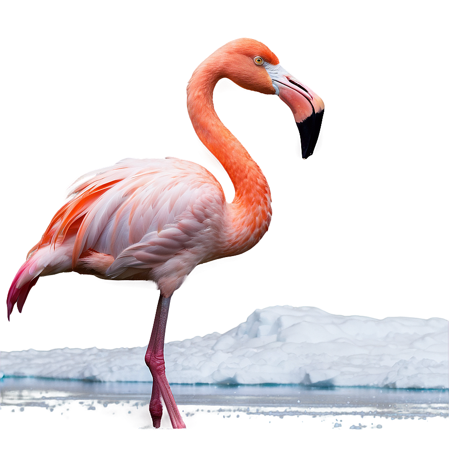 Flamingo In Snowy Landscape Png 06292024