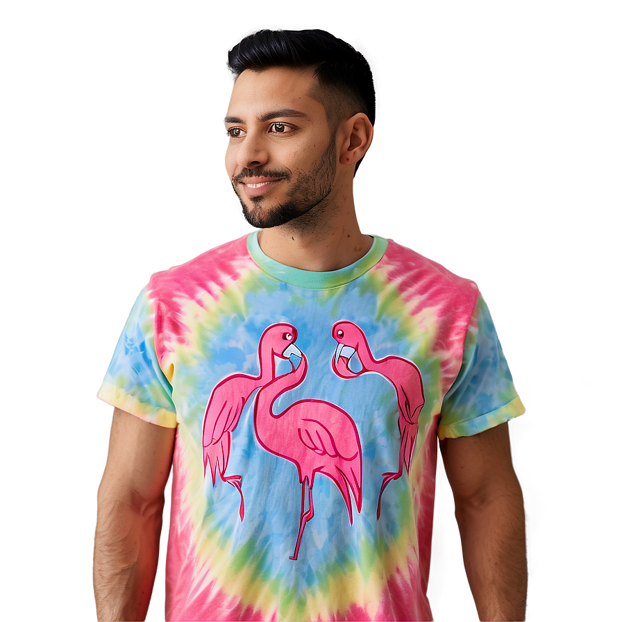 Flamingo Tie Dye Shirt Png Quc