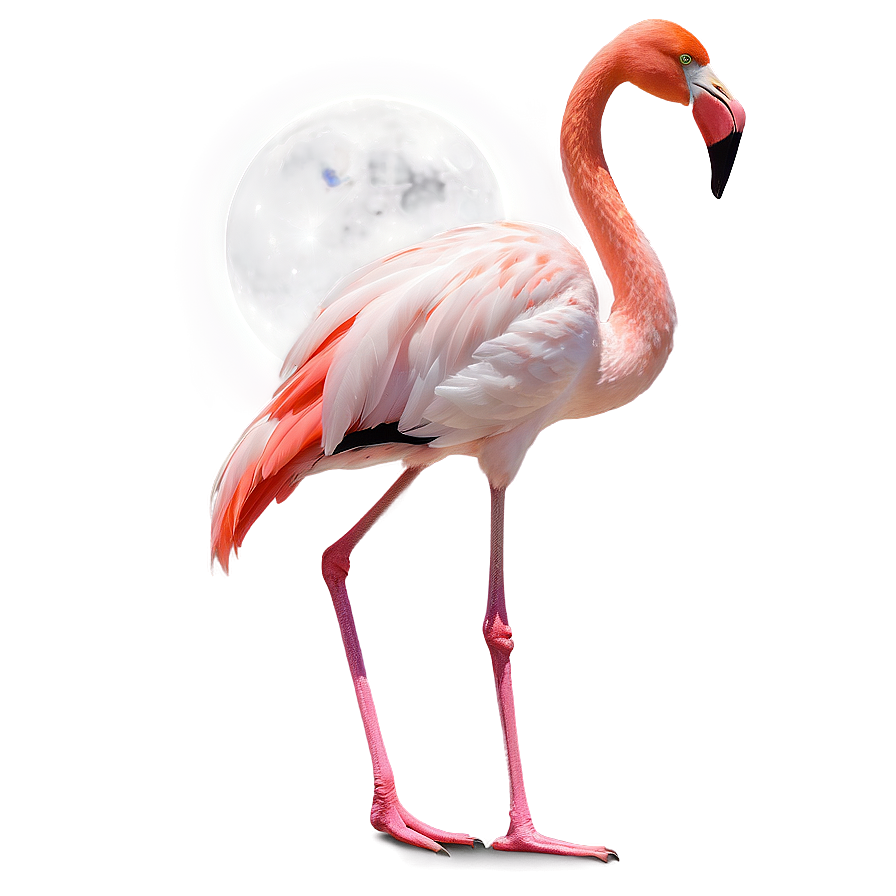 Flamingo Under Moonlight Png 06292024