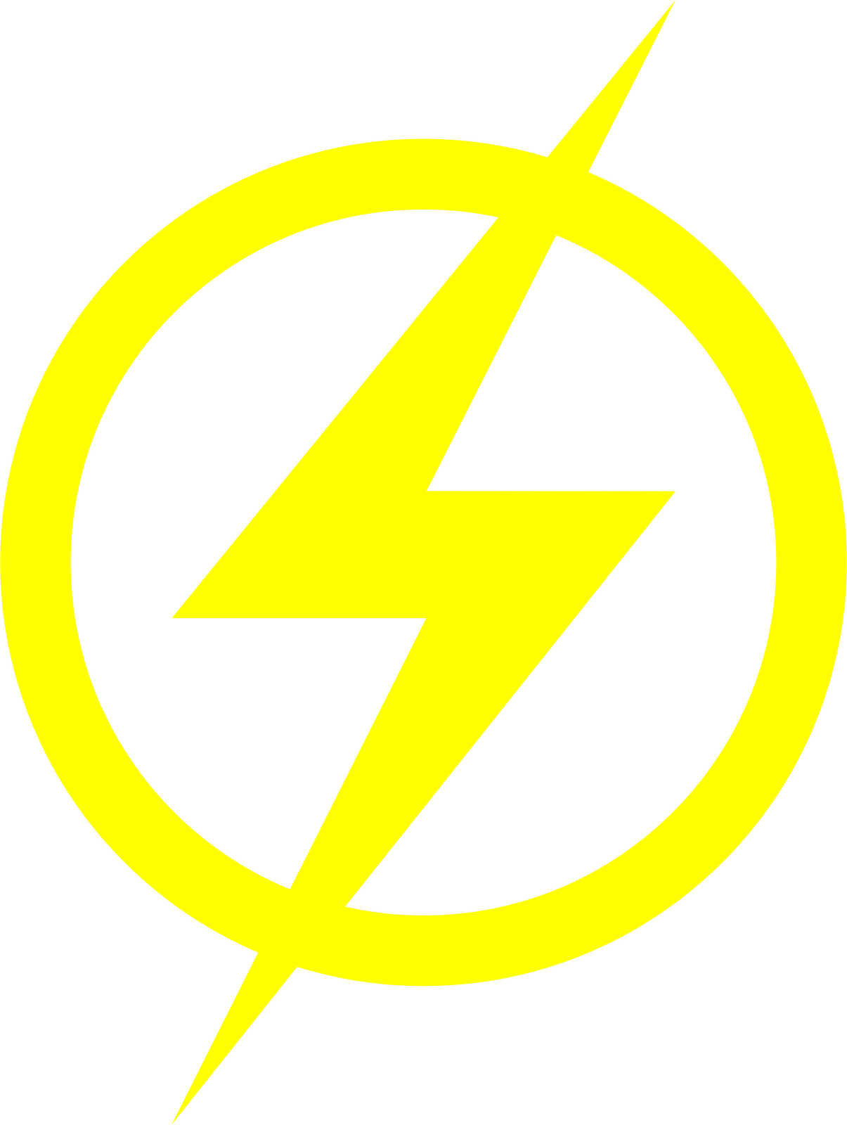 Flash Symbol Yellow Lightning Bolt