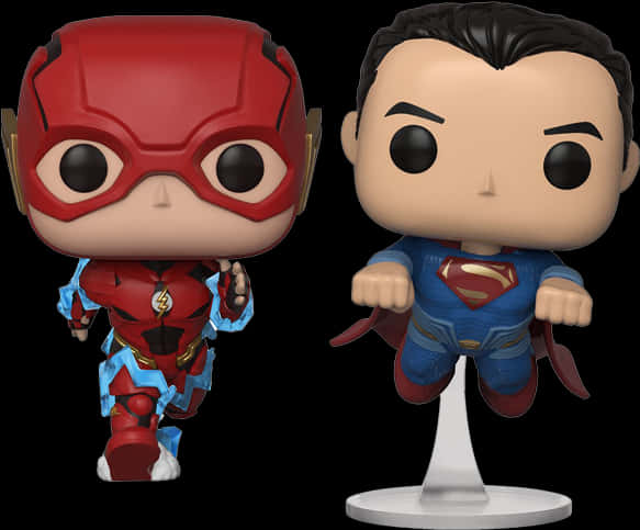 Flashand Superman Funko Pop Figures