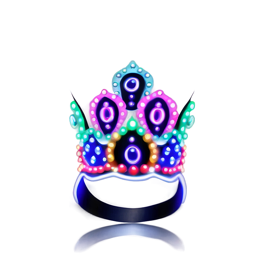 Flashing Neon Crown Png 06272024