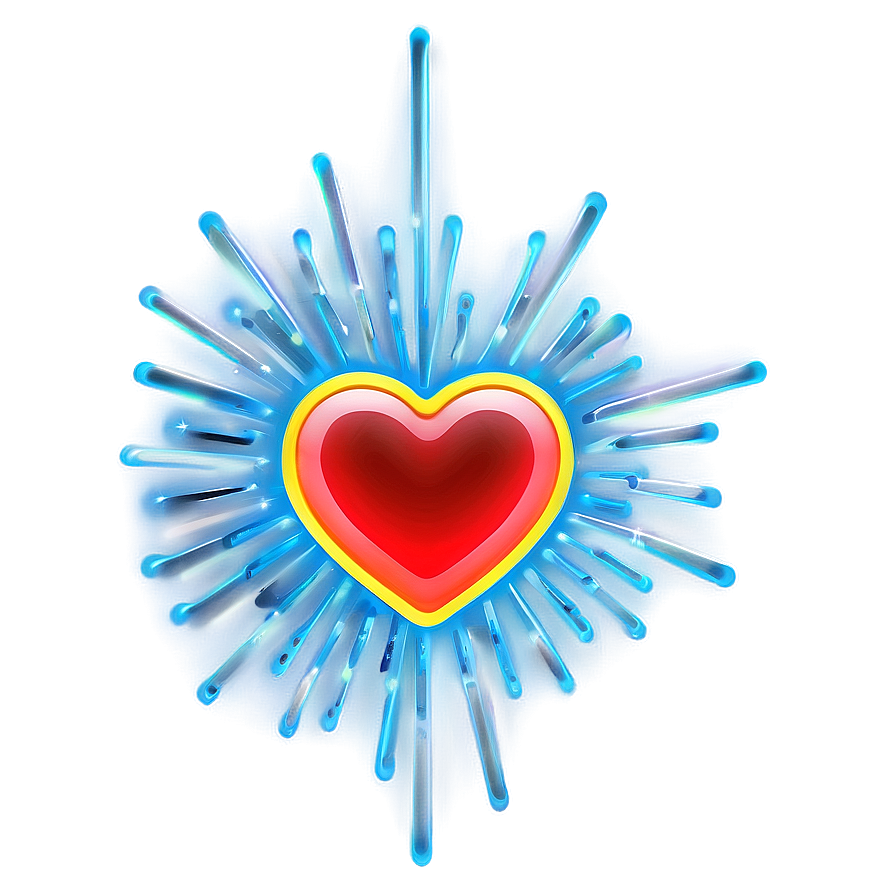 Flashing Neon Heart Png 06122024