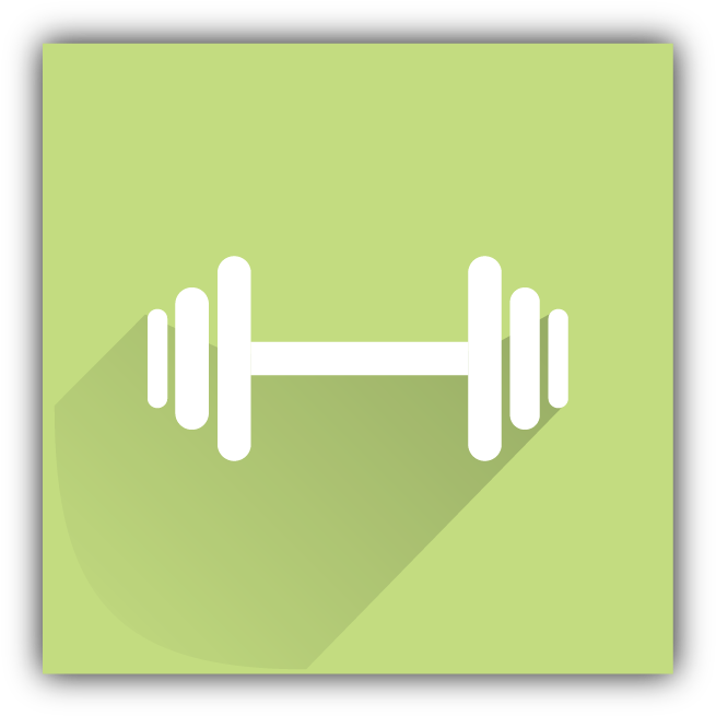 Flat Design Barbell Icon