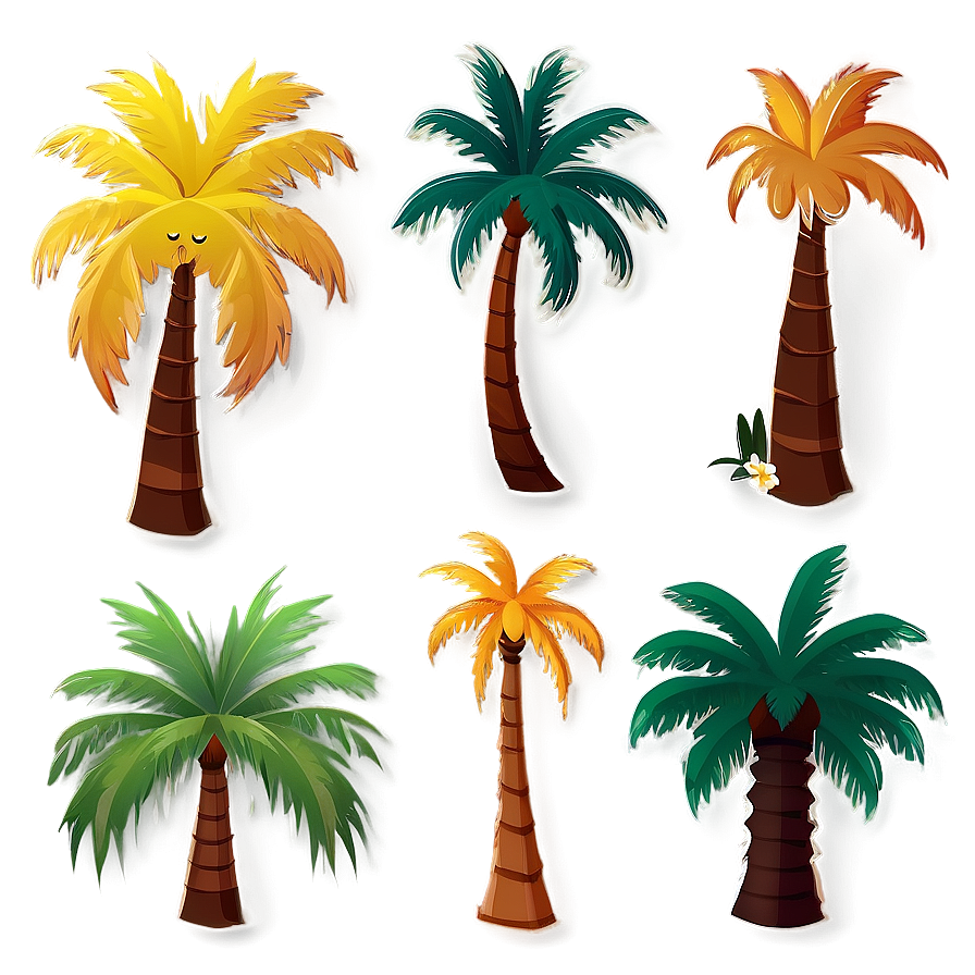 Flat Design Palm Tree Emoji Png Pni