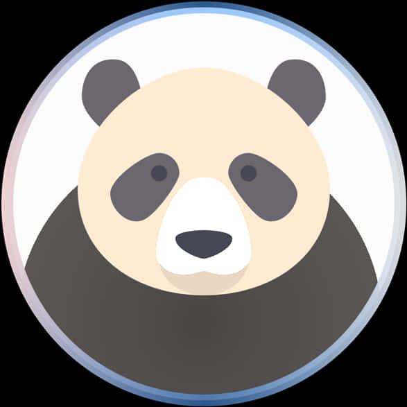 Flat Design Panda Icon