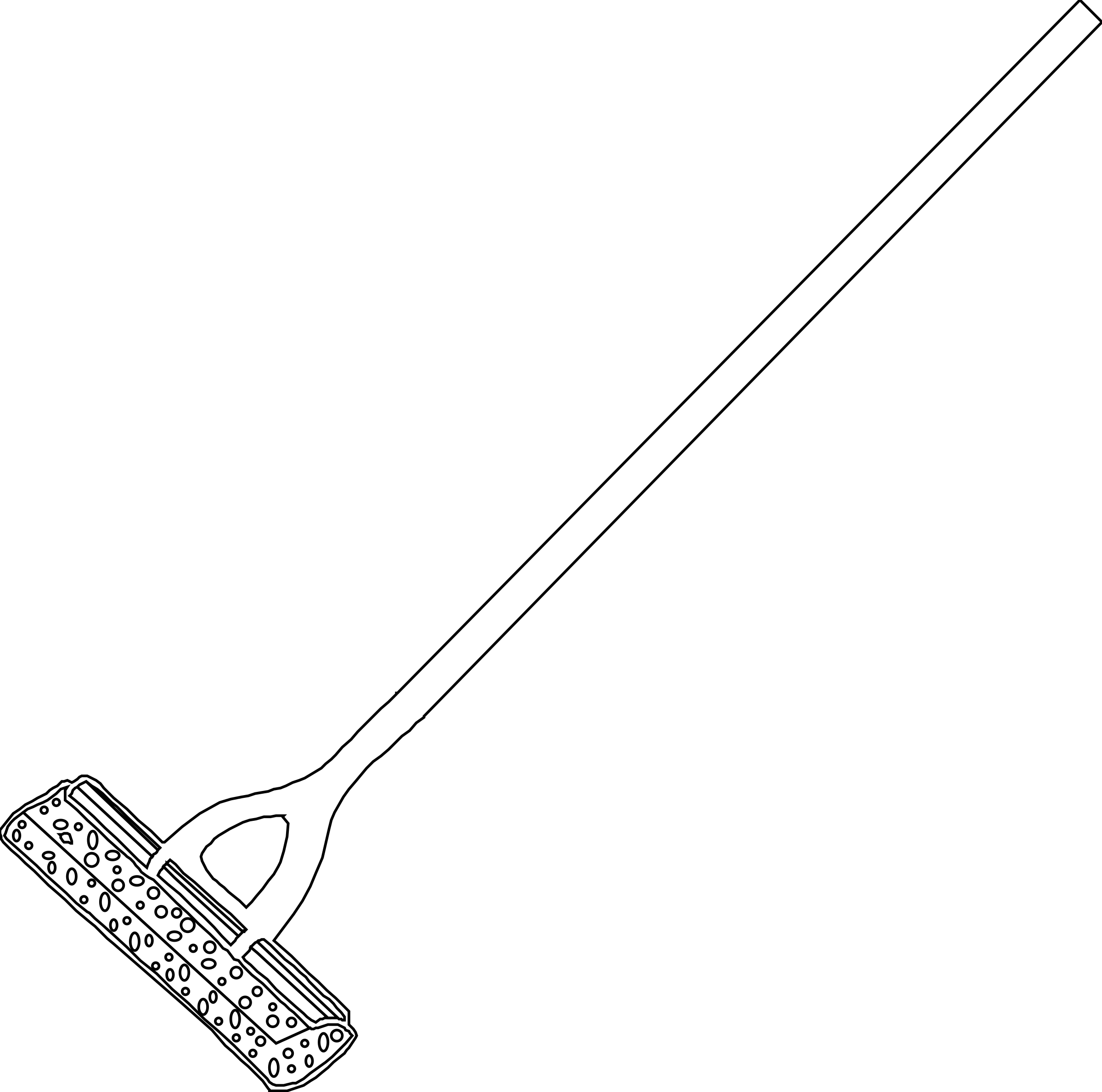 Flat Mop Illustration