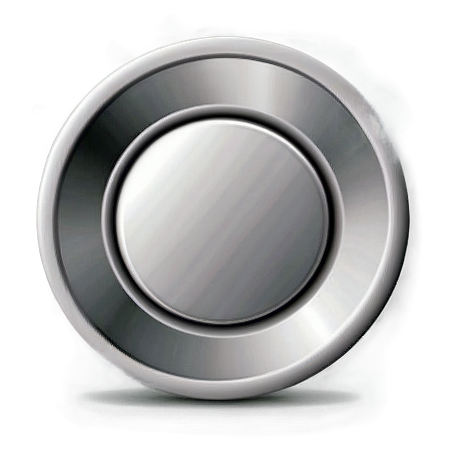 Flat Style White Button Png Eev45