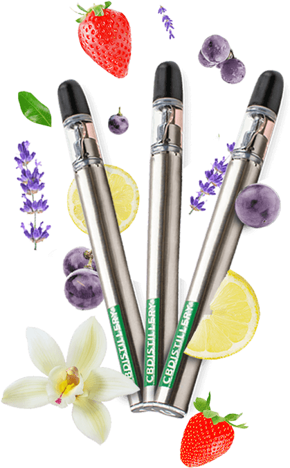 Flavored Vape Penswith Fruit Background