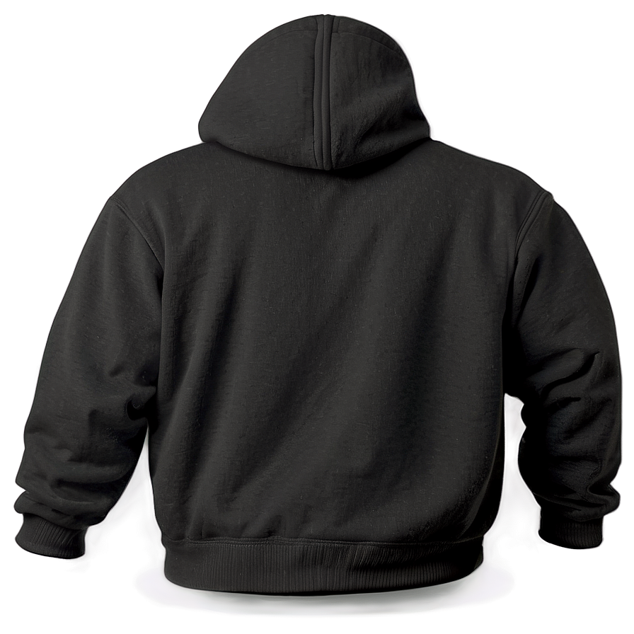 Fleece-lined Black Sweatshirt Comfort Png Eob