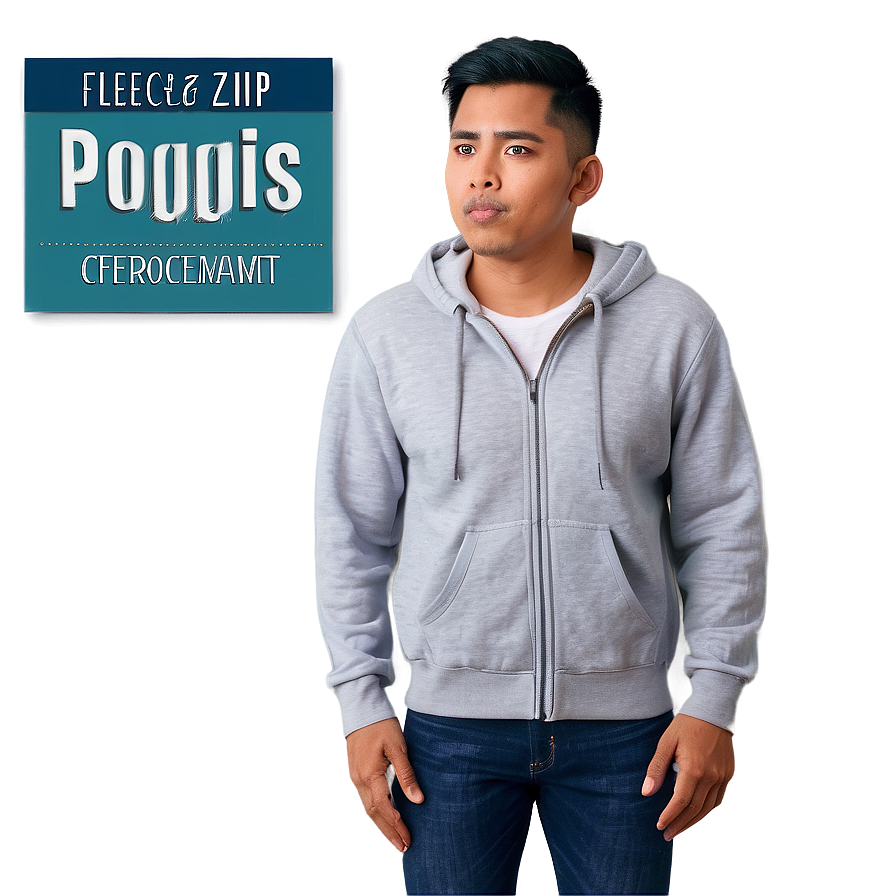 Fleece Zip Up Hoodie Png Mqn99