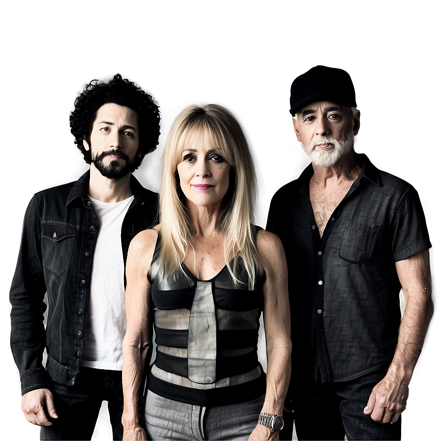 Fleetwood Mac Black And White Png 06252024