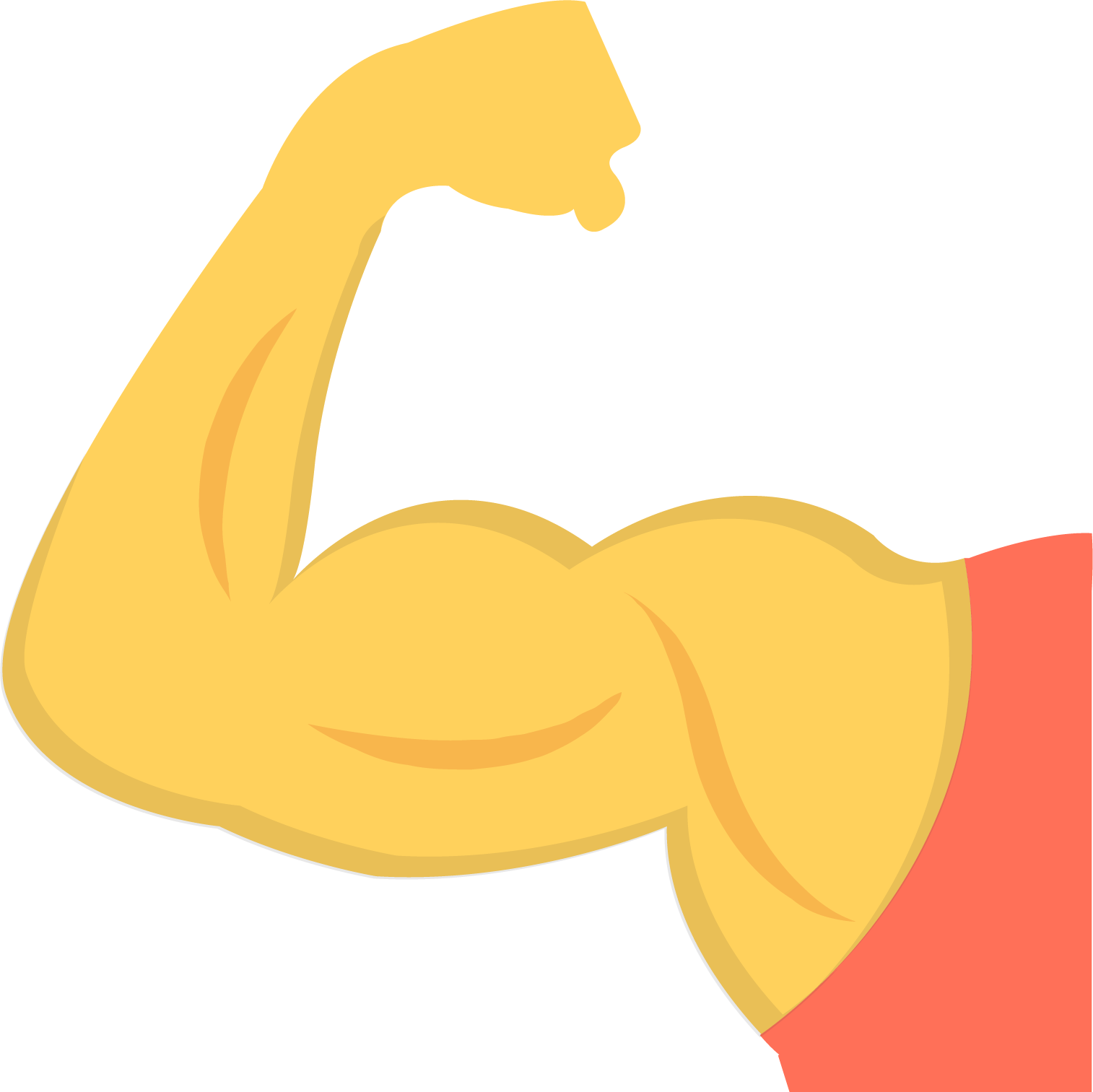 Flexed Bicep Emoji Illustration