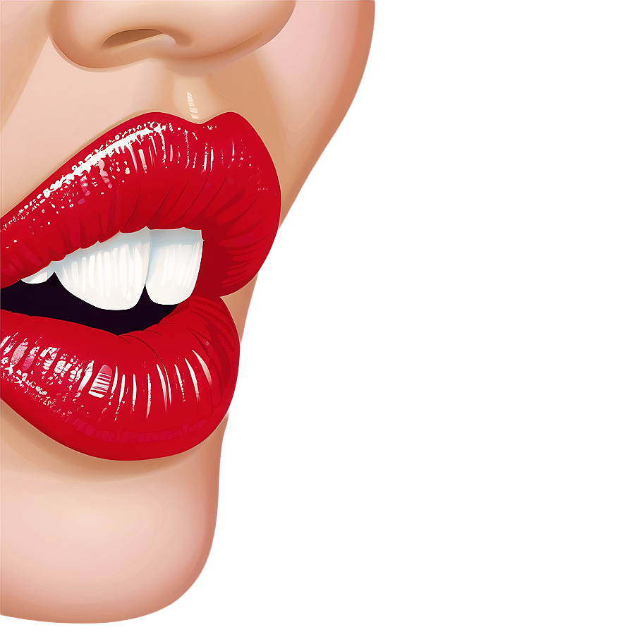 Flirty Red Lips Wink Png 48