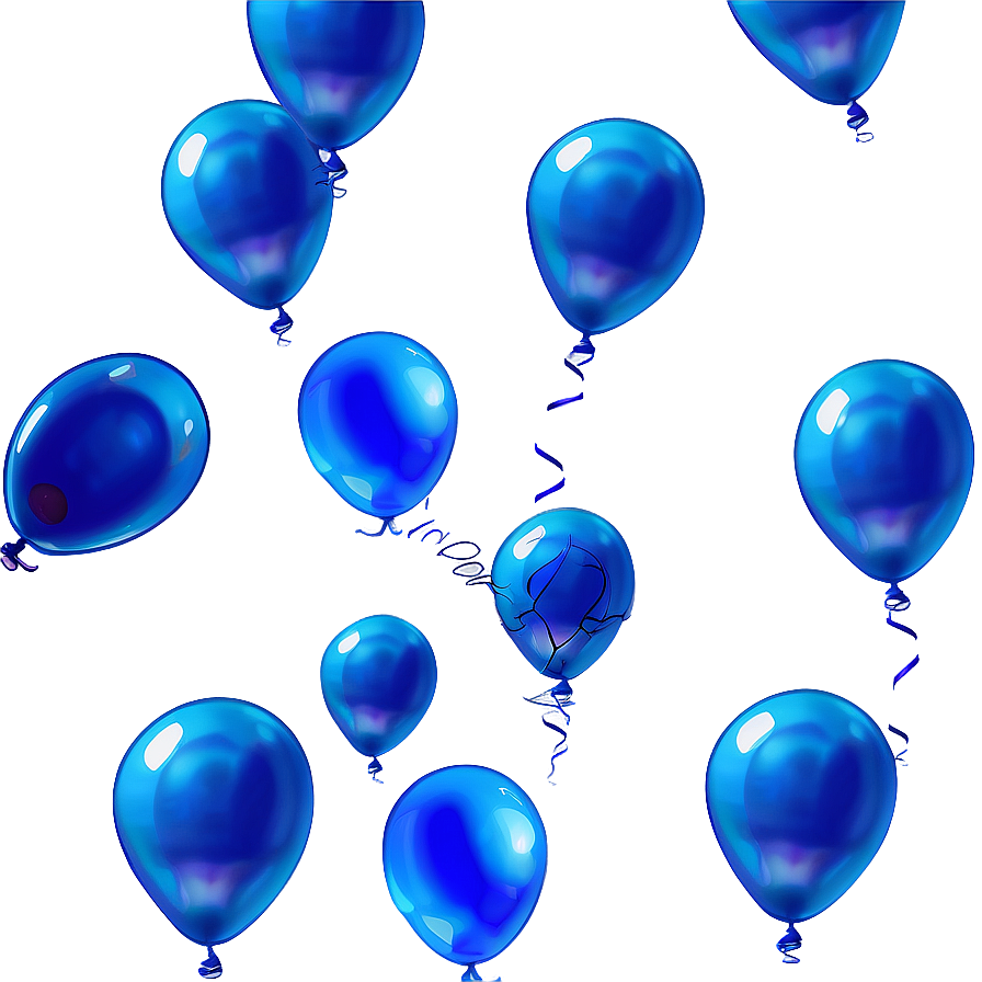 Floating Blue Balloons Png 22