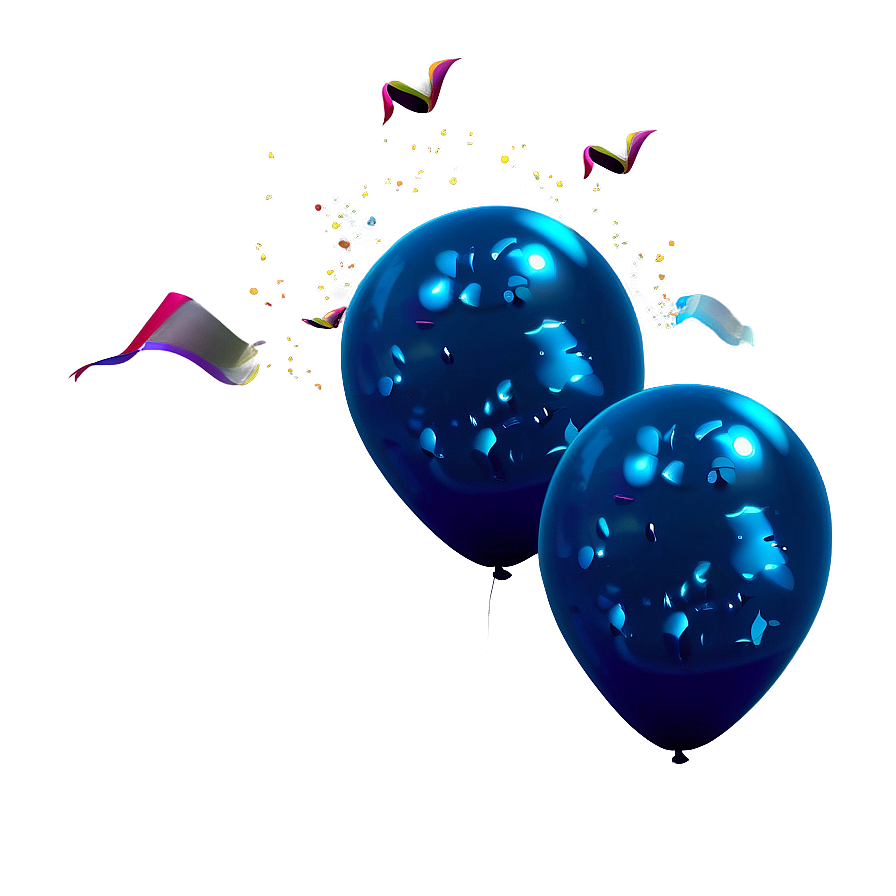 Floating Blue Balloons Png Aso72