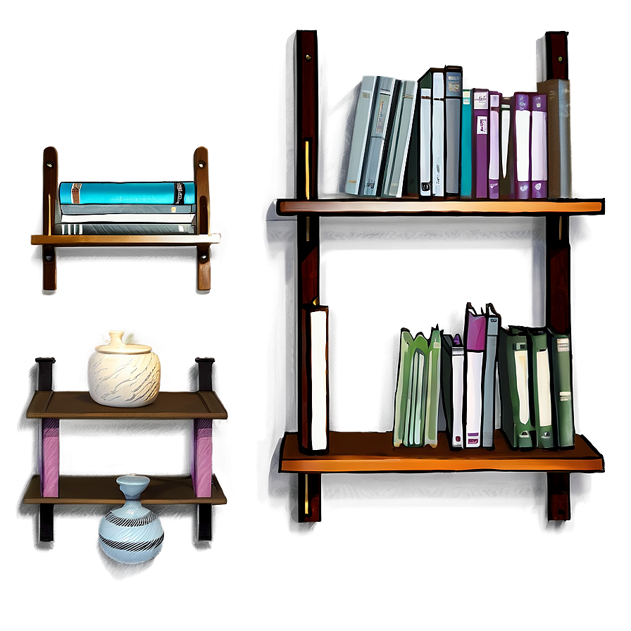 Floating Bookshelves Png Sut4