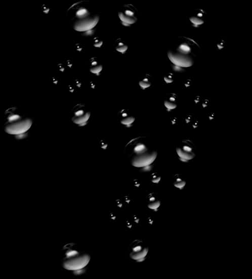 Floating Bubblesin Darkness