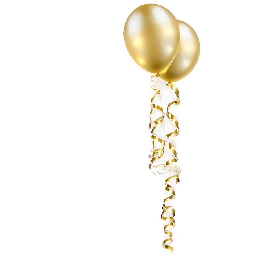 Floating Gold Balloon Png Kkw