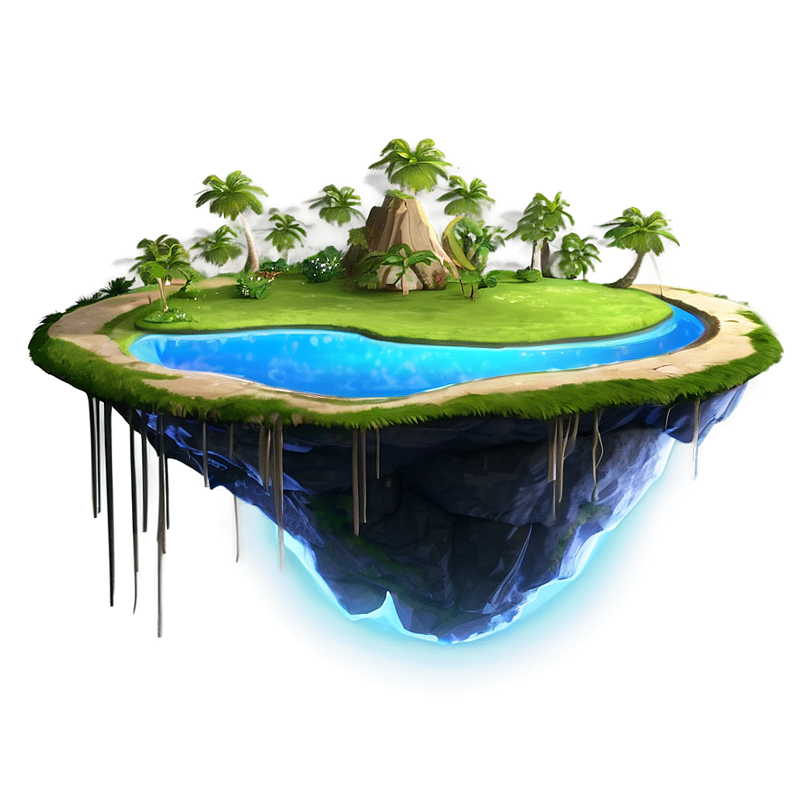 Floating Island Fantasy Png Igi37