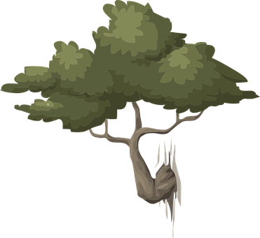 Floating Island Tree Illustration