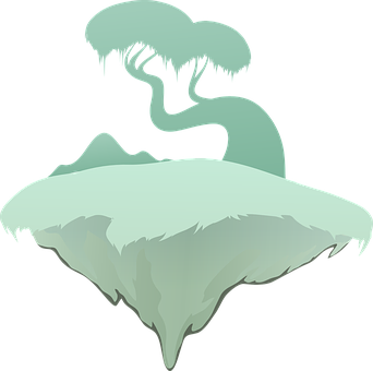 Floating Island Tree Silhouette