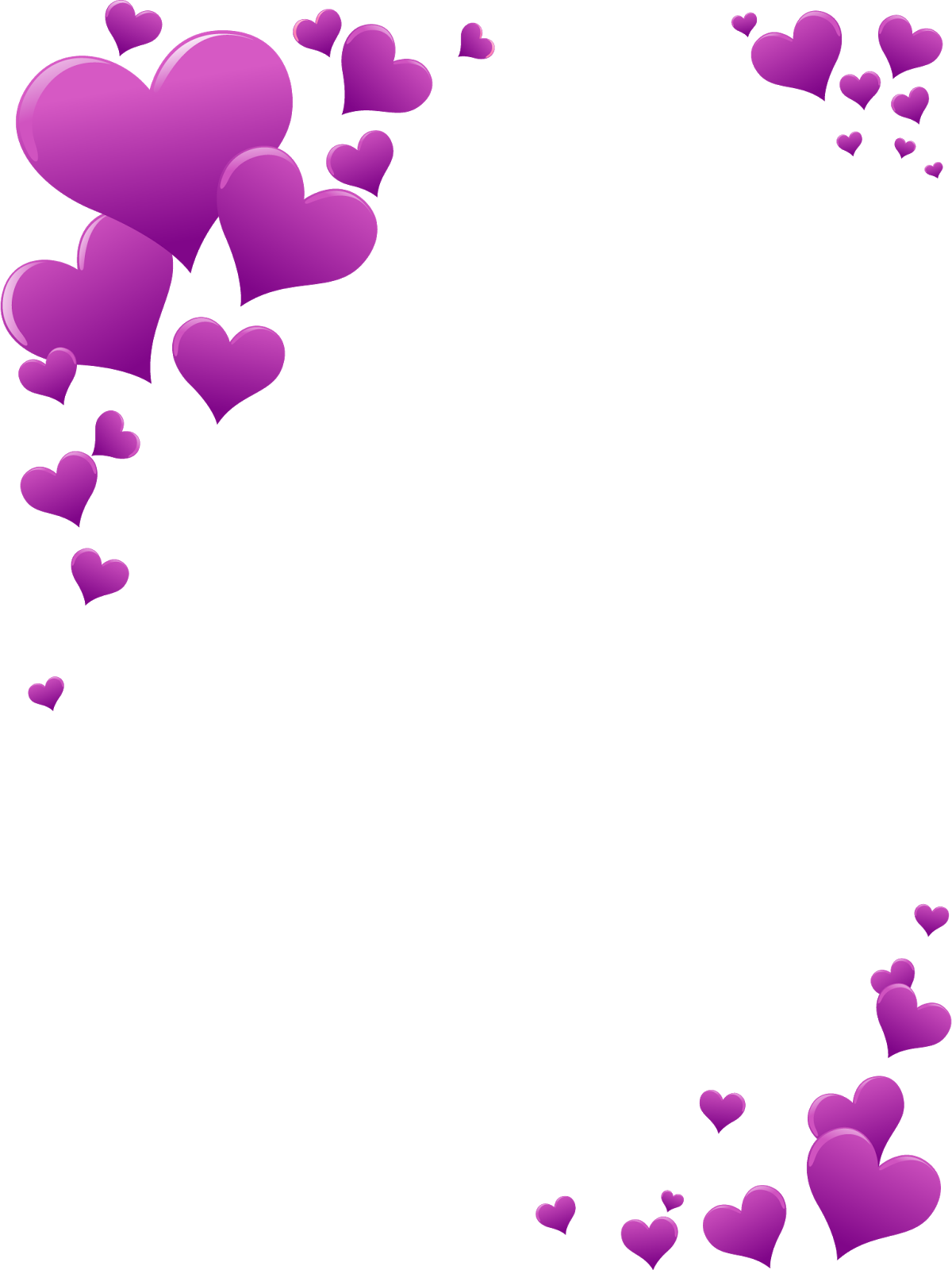 Floating Purple Hearts Love Background