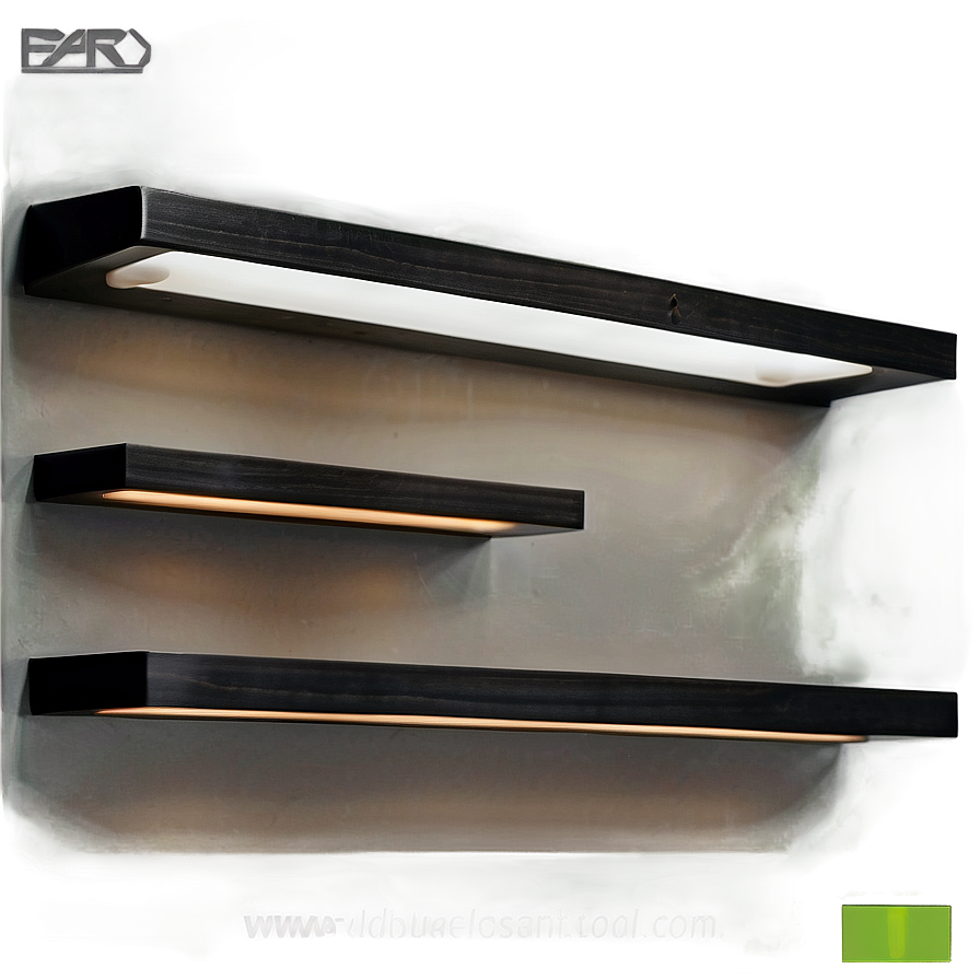 Floating Shelves With Lights Png 37