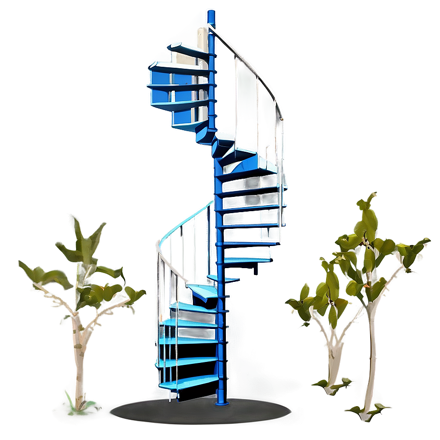 Floating Spiral Staircase Png 06242024