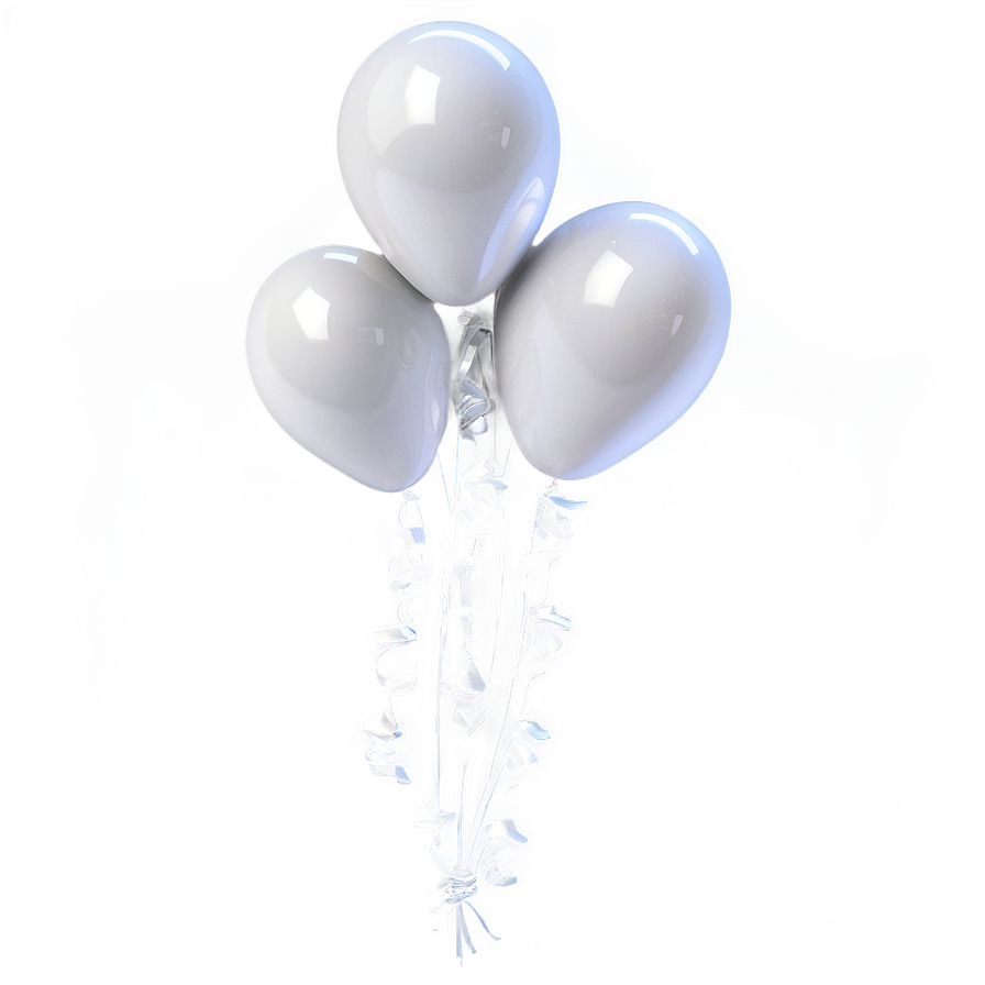 Floating White Balloon Bunch Png 06212024