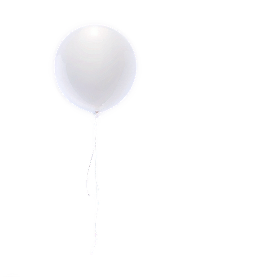 Floating White Balloon Png 87