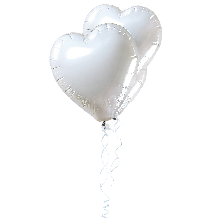 Floating White Heart Balloons Png Ebq91