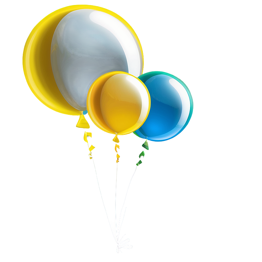 Floating Yellow Balloon Png 57