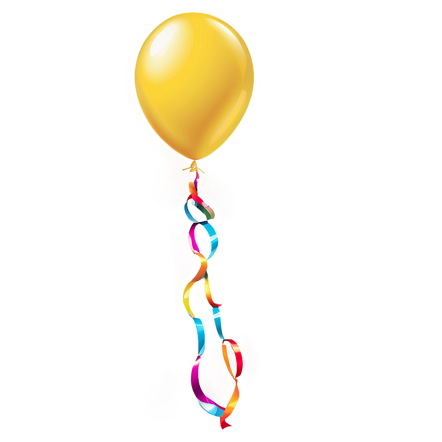 Floating Yellow Balloon Png 88