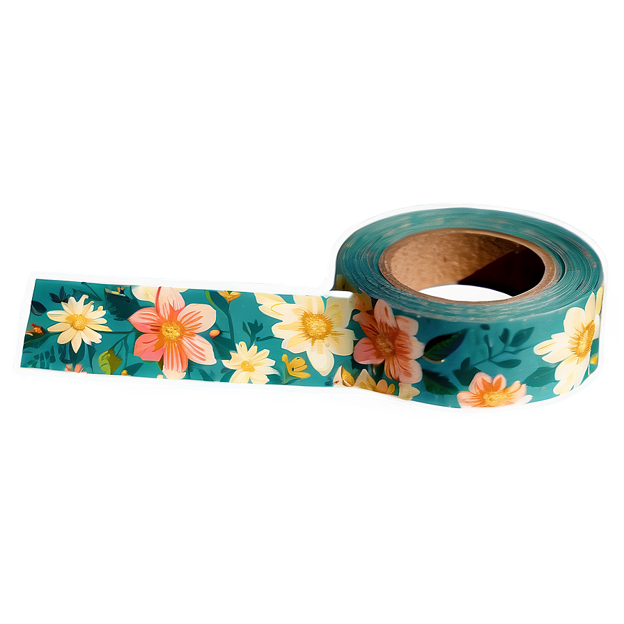 Floral Aesthetic Tape Png Gxx