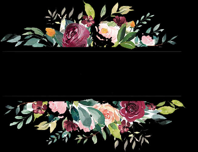 Floral Arrangement Black Background