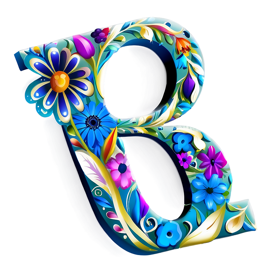 Floral B Letter Png Nwv36