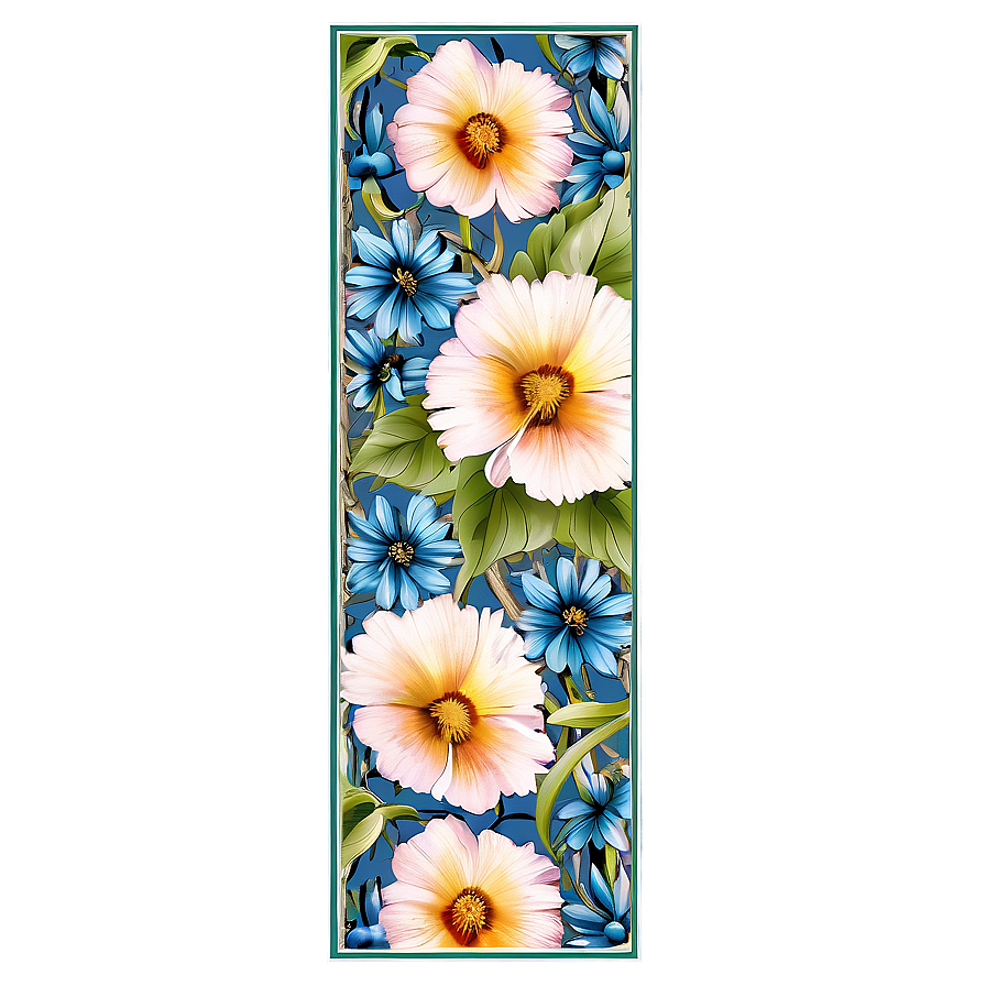 Floral Bookmark Design Png 05062024