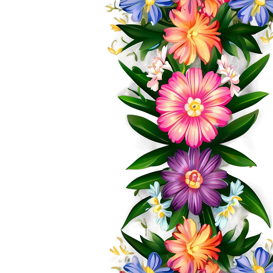 Floral Bouquet Border Png Jda