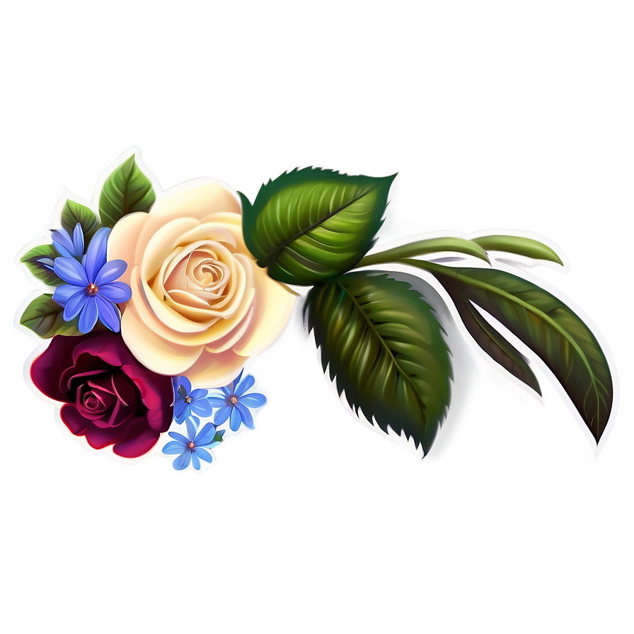 Floral Bouquet Sticker Png 06272024